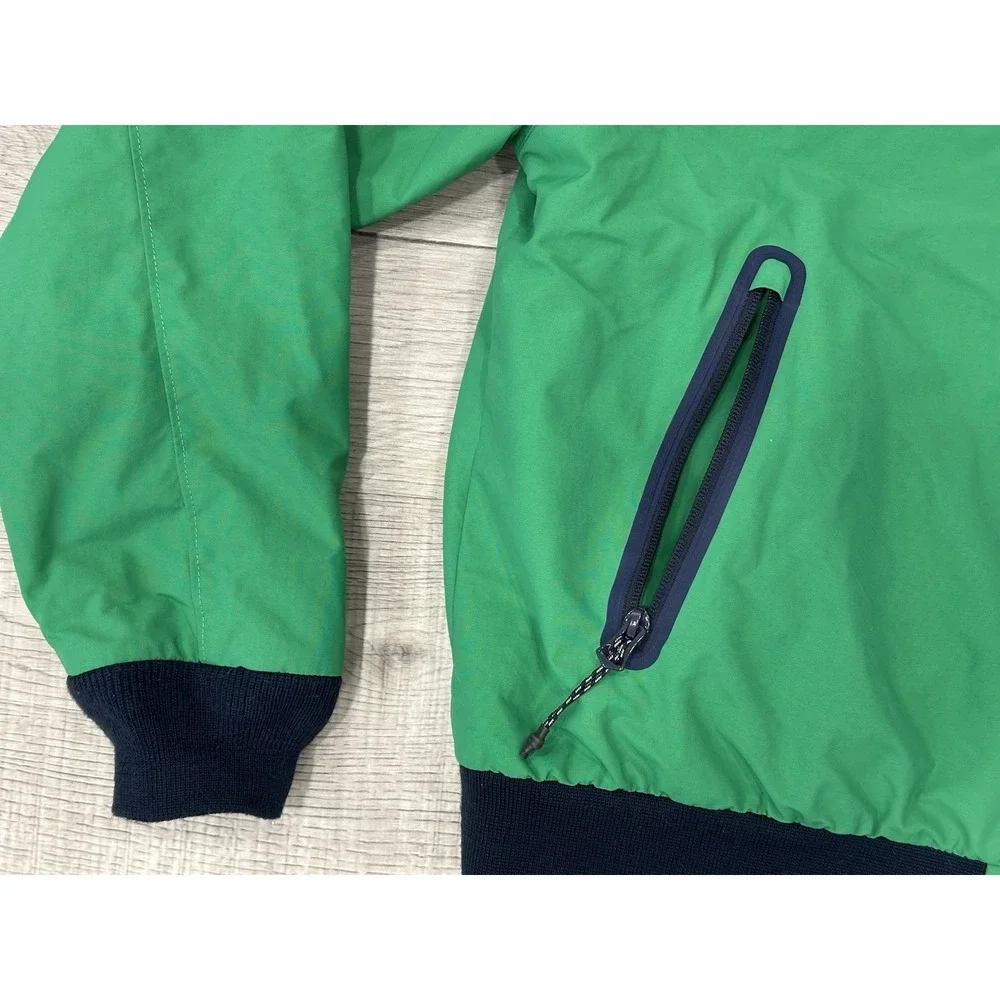 Land's‎ End Kelly Green Squall Bomber Boys Girls Jacket Youth Size Large (14-16)